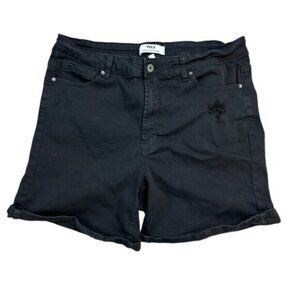 Wax Jean Collection Denim Shorts b lack plus size 3xl